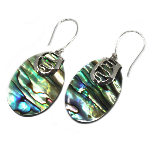 Shell & Silver Earrings - Abalone