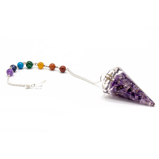 Orgonite Power Chakra Pendulum - many stone types available