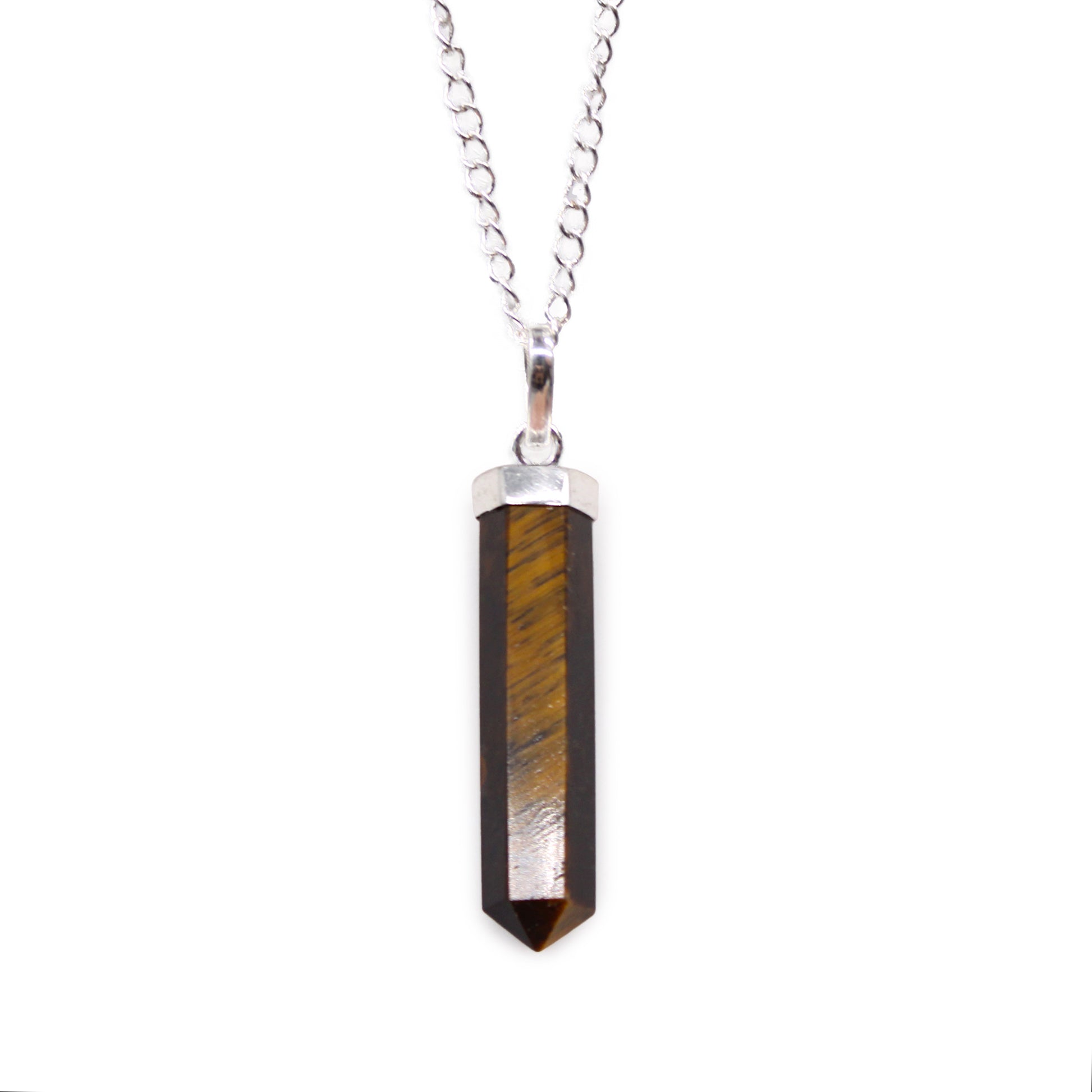 Image of Tigers Eye pendant, necklace, jewellery, classic point for men and women