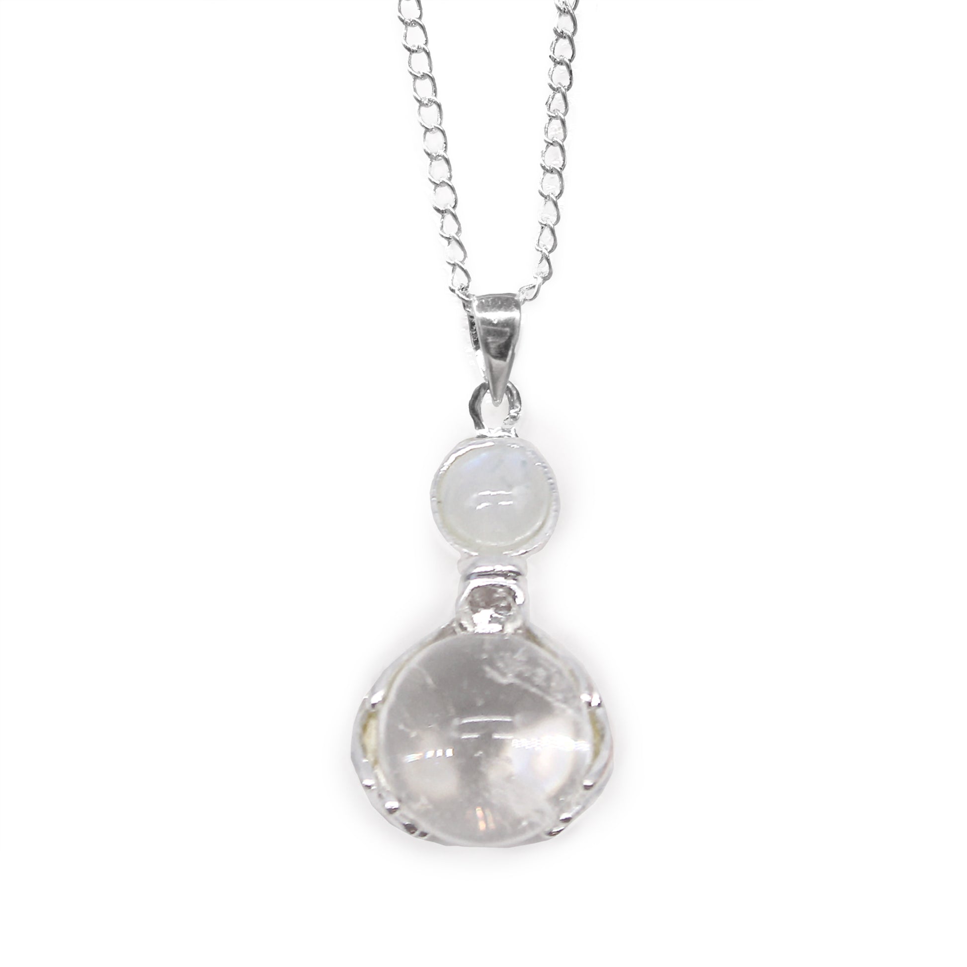 Image of Rock Quartz gemstone necklace, pendant