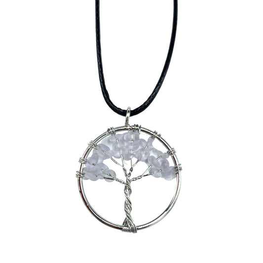  Tree of Life Pendant made from Rock Crystal, symbolising clarity and spiritual growth, perfect for elevating your jewellery collection.