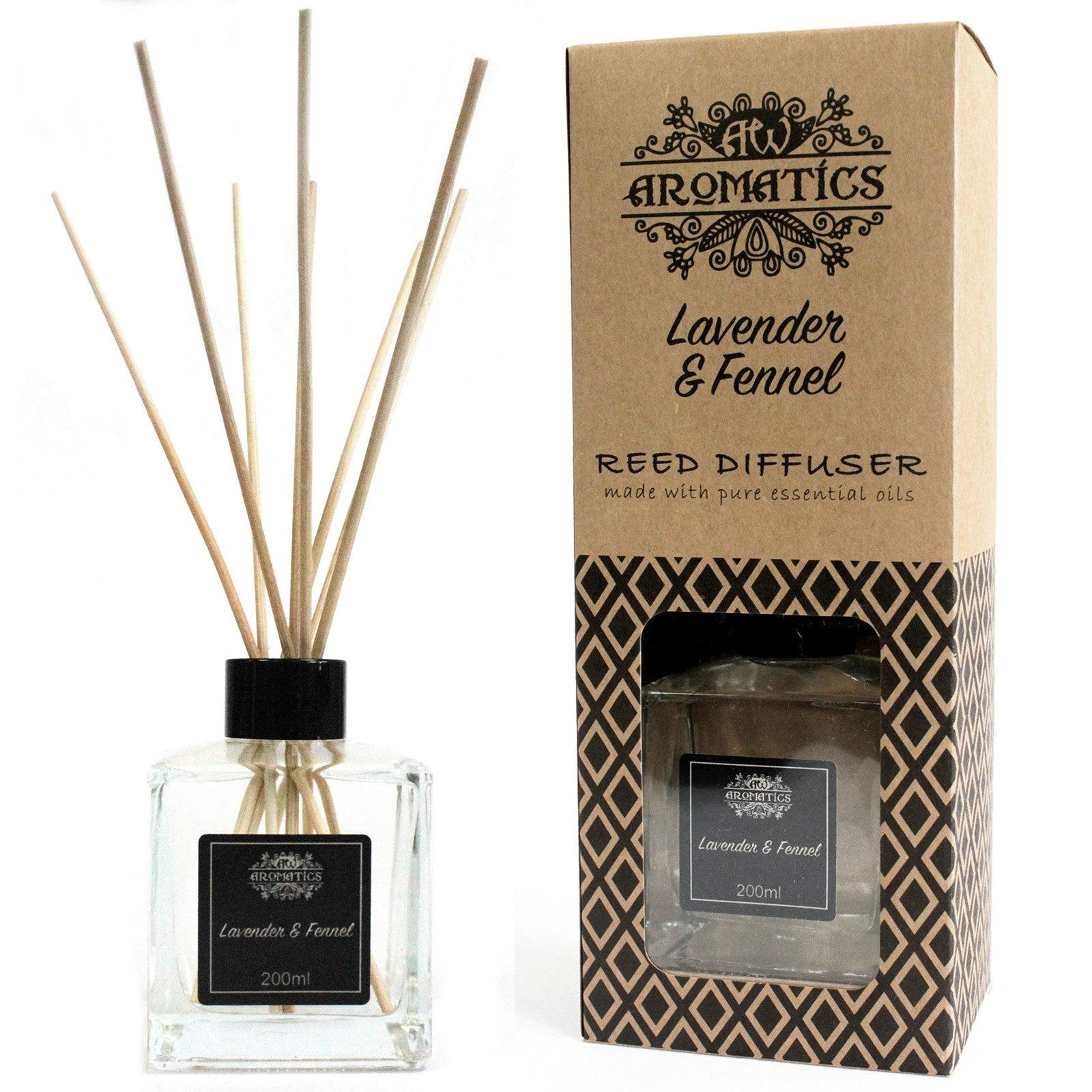 200ml Lavender & Fennel Essential Oil Reed Diffuser# - Zen Gift Hub