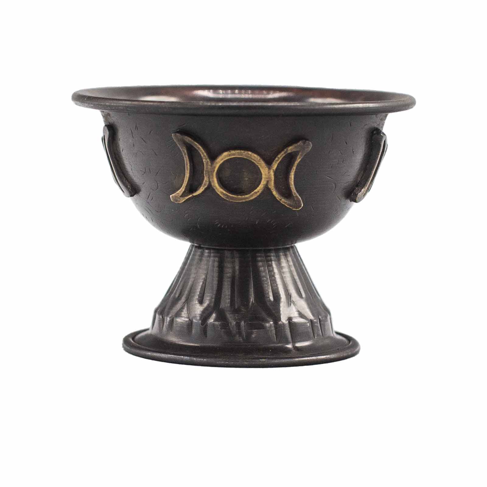 Ancient Copper Ritual Chalice-Triple Moon# - Zen Gift Hub