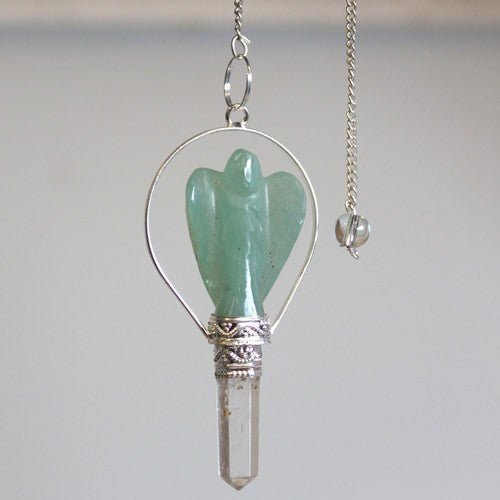 Angel Pendulum with Ring Green Adventurine# - Zen Gift Hub