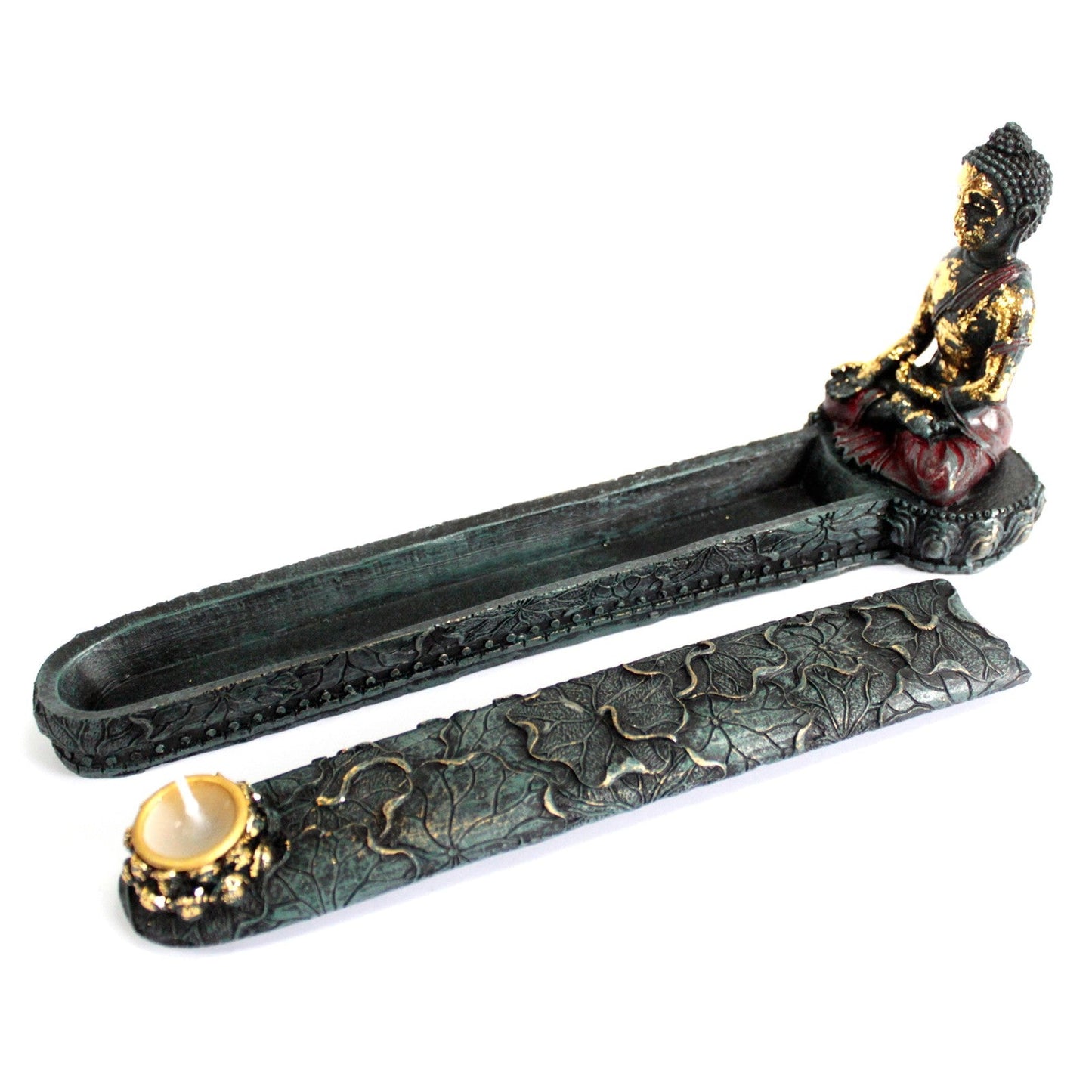 Antique Buddha - Incense Burner & Box# - Zen Gift Hub