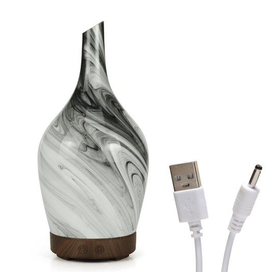 Aroma Atomiser - Glass Abstract Grey USB# - Zen Gift Hub