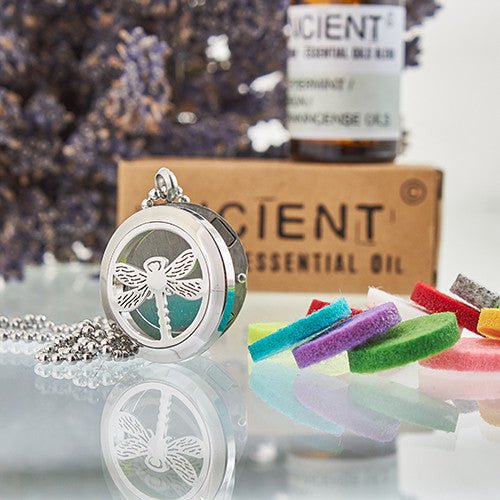 Aromatherapy Diffuser Necklace - Dragonfly 25mm# - Zen Gift Hub