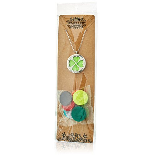 Aromatherapy Diffuser Necklace - Four Leaf Clover 30mm# - Zen Gift Hub