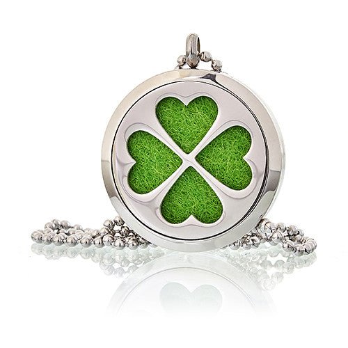 Aromatherapy Diffuser Necklace - Four Leaf Clover 30mm# - Zen Gift Hub