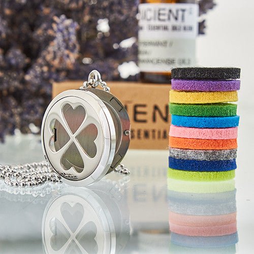 Aromatherapy Diffuser Necklace - Four Leaf Clover 30mm# - Zen Gift Hub