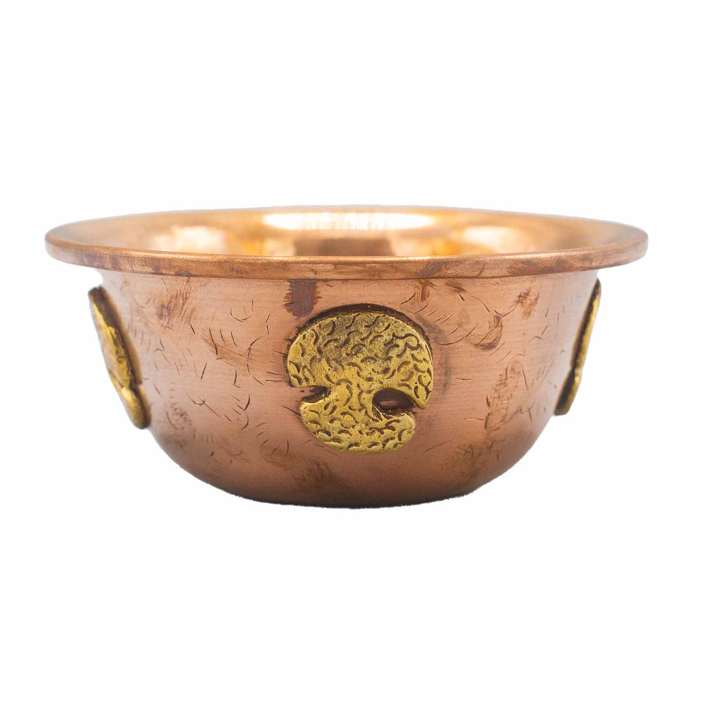 Alt text: A copper ritual bowl featuring the Tree of Life design, ideal for meditation, incense burning, and spiritual practices.